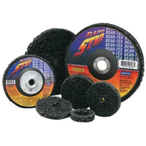 Disque &agrave; moyeu d&eacute;port&eacute; non tiss&eacute; pour d&eacute;capage rapide Bear-Tex, 4-1/2" dia., Grain Extra grossier, Carbure de silicium Dufferin Supply