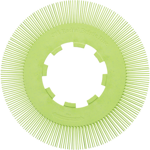 Brosse radiale en soies de pr&eacute;cision type S PN-RB sans adaptateur Scotch-Brite, C&eacute;ramique, Grain 50+, 8" dia. Dufferin Supply