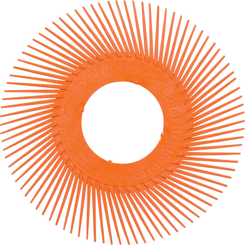 Brosse radiale en soies de pr&eacute;cision type C PN-RB sans adaptateur Scotch-Brite , C&eacute;ramique, Grain 80+, 7-5/8" dia. Dufferin Supply