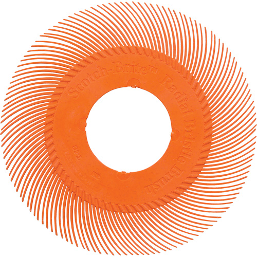 Brosse radiale en soies de pr&eacute;cision type C PN-RB sans adaptateur Scotch-Brite , C&eacute;ramique, Grain 80+, 6" dia. Dufferin Supply