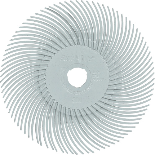 Brosse radiale en soies de pr&eacute;cision type C PN-RB Scotch-Brite , C&eacute;ramique, Grain 120+, 3" dia. Dufferin Supply