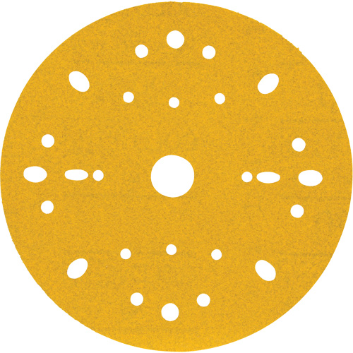 Disque abrasif dor&eacute; Hookit, dia 6", Grain 180, Oxyde d'aluminium, Poids C Dufferin Supply