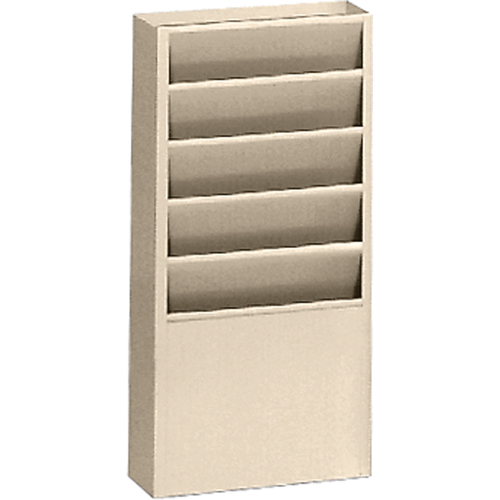 Literature Storage Racks, Stationary, 5 Slots, Steel, 9-3/4" W x 4-1/8" D x 21" H Dufferin Supply