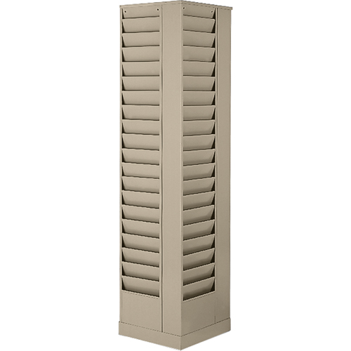 Literature Storage Racks, Rotating, 23 Slots, Steel, 14-1/8" W x 14-1/8" D x 66" H Dufferin Supply