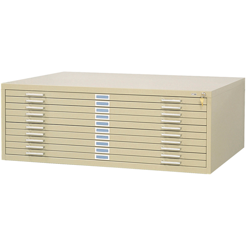 Classeurs en acier pour plans, 10 Tiroirs, 46-3/8" la x 35-3/8" p x 16-1/2" h Dufferin Supply
