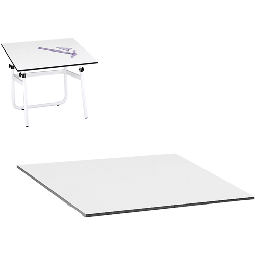 Dessus pour table &agrave; dessin r&eacute;glable Vista, 48" la x 3/4" h, Blanc Dufferin Supply