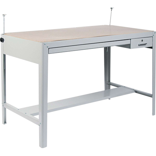 Precision Drafting Table Base, 56-3/8" W x Grey Dufferin Supply