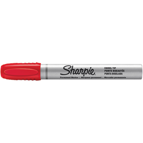 Permanent Markers - Berol Liquid Tip, Red, Chisel Tip Dufferin Supply