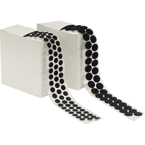 Attache en rondelle, Crochet, 1/2" dia., Adh&eacute;sif, Noir Dufferin Supply