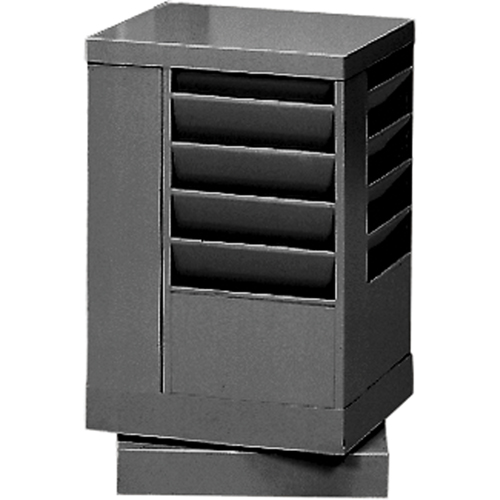 Literature Storage Racks, Rotating, 20 Slots, Steel, 14-1/8" W x 14-1/8" D x 21-1/4" H Dufferin Supply
