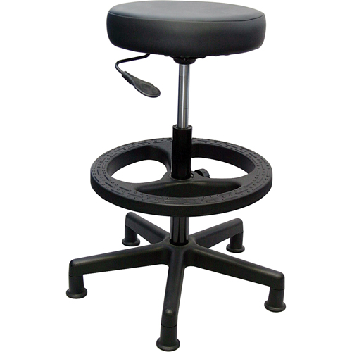 Tabouret de travail de s&eacute;rie 900, Stationnaire, Ajustable, , Tissu Si&egrave;ge, Noir Dufferin Supply