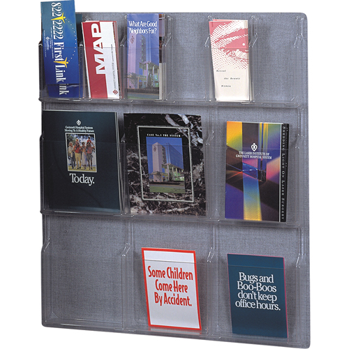 Pr&eacute;sentoirs, Mural, 6 fentes, Plastique, 30" la x 34-3/4" p x 34-3/4" h Dufferin Supply