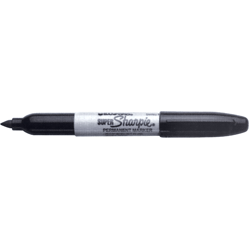 Marqueurs permanents - Super, Noir, Pointe Fin Dufferin Supply