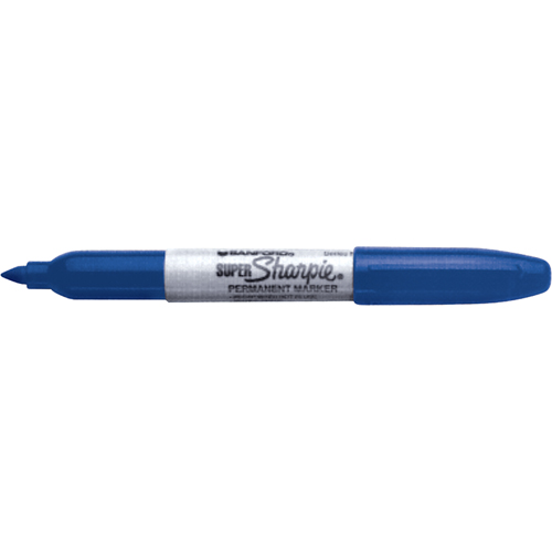 Permanent Markers - Super, Blue, Fine Tip Dufferin Supply