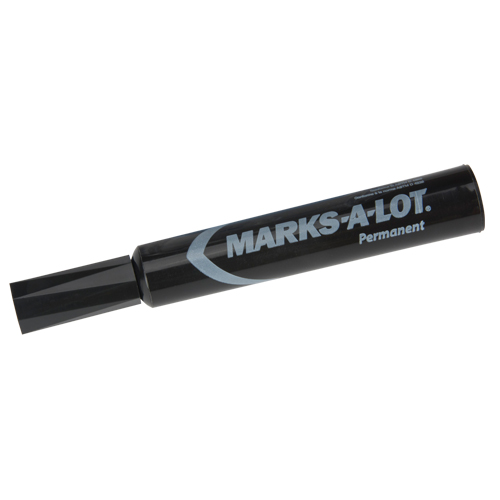 Marks-a-Lot Permanent Markers, Chisel, Black Dufferin Supply