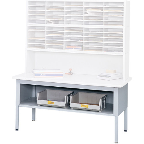 E-z Sort&reg; Mailroom Furniture-sorting Tables With Shelf-base Table With Shelf, 60" W x 28" D x 36" H, Laminate Dufferin Supply