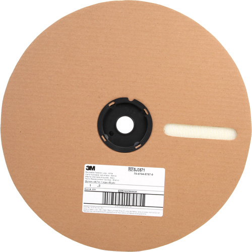 Attache, Boucle, 50 vg x 1", Adh&eacute;sif, Blanc Dufferin Supply