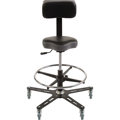Chaise ergonomique TF150, Ajustable, Vinyle Si&egrave;ge, Noir Dufferin Supply