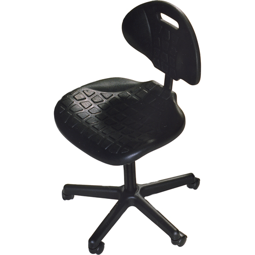 Heavy-Duty Ergonomic Seating, Polyurethane, Black, 250 lbs. Capacity Dufferin Supply
