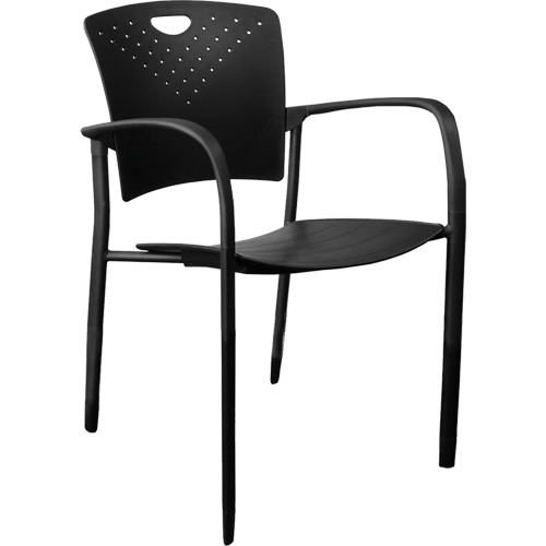 Chaises empilables MaxX StaxX, Polypropyl&egrave;ne, Hauteur 17-1/4", Capacit&eacute; 275 lb, Noir Dufferin Supply