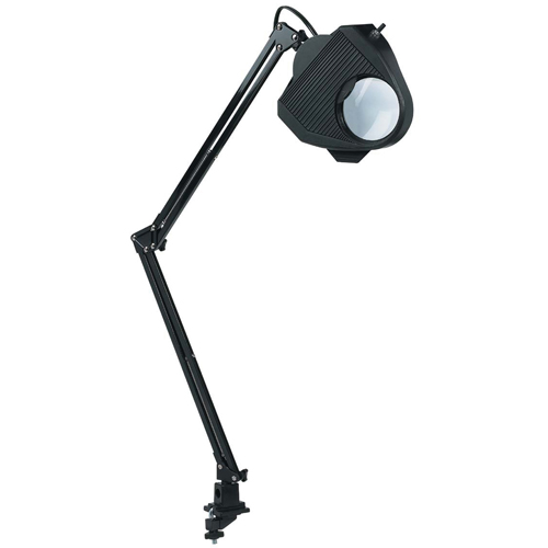 Magnifying Task Light, 60 W, Fluorescent/Incandescent/LED, Clamp, 40" Neck, Black Dufferin Supply