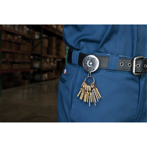Original Self Retracting Reels #485-HDK, Chrome, 48" Cable, Belt Clip Attachment Dufferin Supply
