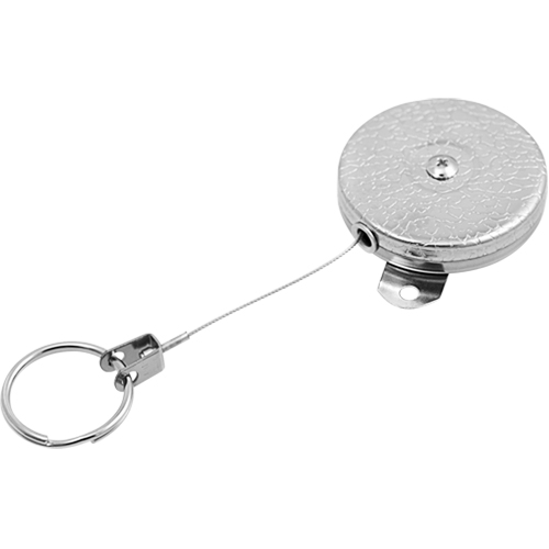 Porte-cl&eacute;s autor&eacute;tractables #487-HD, Chrome, C&acirc;ble 48", Fixation Support pour montage Dufferin Supply