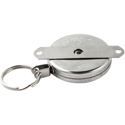Porte-cl&eacute;s autor&eacute;tractables #487-HD, Chrome, C&acirc;ble 48", Fixation Support pour montage Dufferin Supply