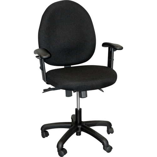 Chaise de dactylo ergonomique avec dossier moyen de s&eacute;rie 900, &agrave; dessin, Ajustable, 22", Tissu Si&egrave;ge, Noir Dufferin Supply