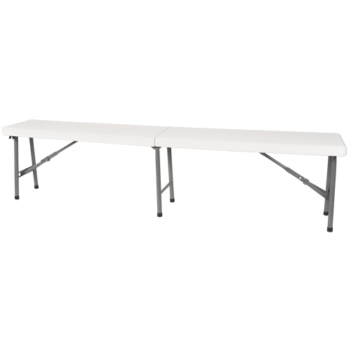 Banc pliant, Poly&eacute;thyl&egrave;ne, 72" lo x 12" la x 17" h Dufferin Supply