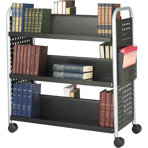 Chariots pour livres Scoot, 200 lb Capacit&eacute;, Noir, 17-3/4" p x 41-1/4" la x 41-1/4" h, Acier Dufferin Supply