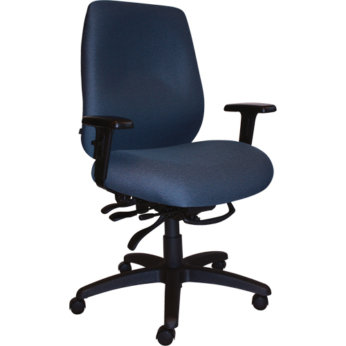 Chaises ergonomiques robustes Cierra , Tissu, Bleu, Capacit&eacute; 400 lb Dufferin Supply