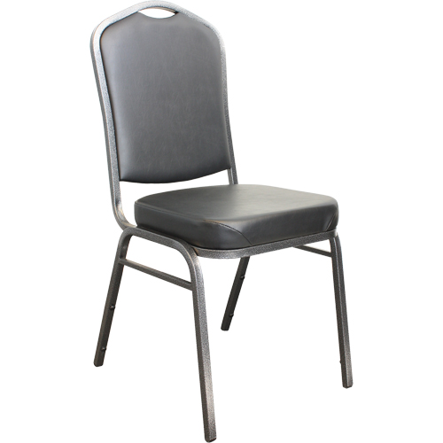Stacking Chairs, Vinyl, 37" High, 275 lbs. Capacity, Black Dufferin Supply