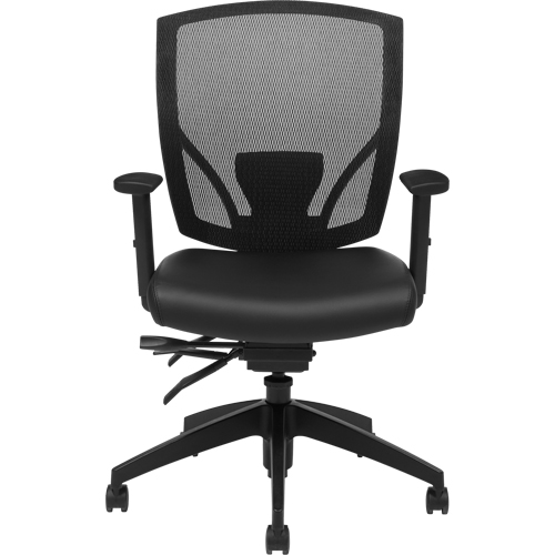 Multi-Tilter Arm Chairs, Vinyl, Black, 300 lbs. Capacity Dufferin Supply