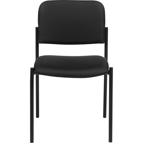 Armless Stacking Chairs, Fabric, 32" High, 300 lbs. Capacity, Black Dufferin Supply