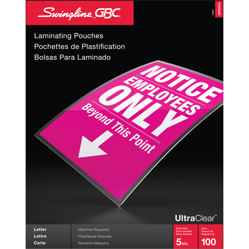 Pochettes lamin&eacute;es pour lettres Swingline UltraClear Dufferin Supply