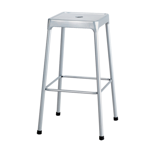 Bistro Stool, Stationary, Fixed, 29", Steel Seat, Grey Dufferin Supply