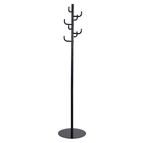 Coat Rack, 68" H, Black, 8 Hook(s) Dufferin Supply