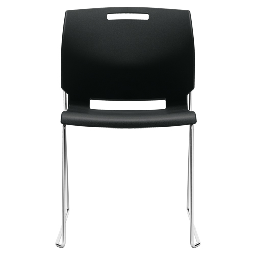 Chair, Plastic, 32-1/2" High, 300 lbs. Capacity, Black Dufferin Supply