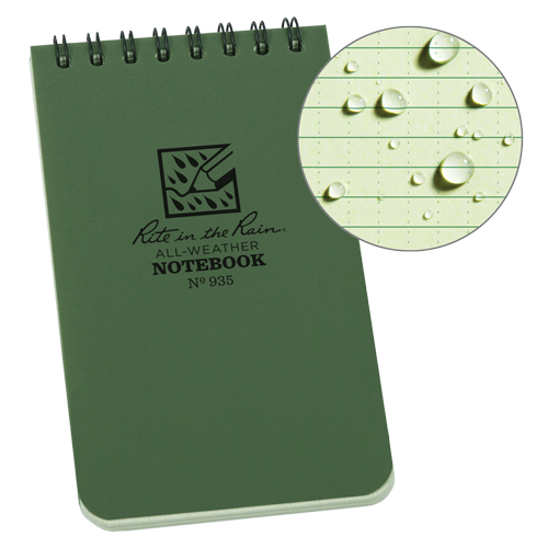 Carnet de notes de poche &agrave; spirale, Couverture souple, Vert, 100 Pages, 3" , 5"  Dufferin Supply