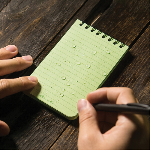 Carnet de notes de poche &agrave; spirale, Couverture souple, Vert, 100 Pages, 3" , 5"  Dufferin Supply