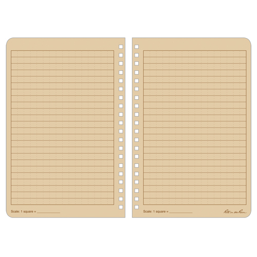 Side-Spiral Notebook, Soft Cover, Tan, 64 Pages, 4-5/8" W x 7" L Dufferin Supply