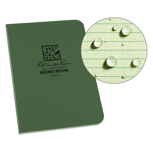 Memo Book, Soft Cover, Green, 112 Pages, 3-1/2" W x 5" L Dufferin Supply