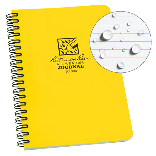 Carnet de notes de poche &agrave; spirale lat&eacute;rale, Couverture souple, Jaune, 64 Pages, 4-5/8" , 7"  Dufferin Supply