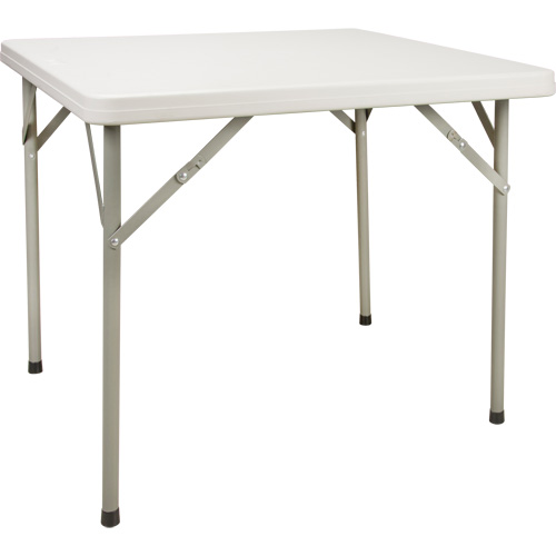 Folding Table, Square, 34" L x 34" W, Polyethylene, White Dufferin Supply