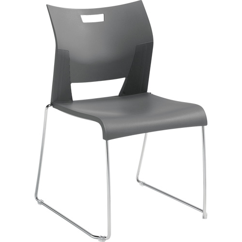Chaise de formation sans bras Duet, Plastique, Hauteur 33-1/4", Capacit&eacute; 350 lb, Gris Dufferin Supply
