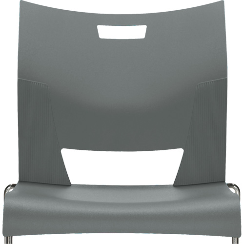 Chaise de formation sans bras Duet, Plastique, Hauteur 33-1/4", Capacit&eacute; 350 lb, Gris Dufferin Supply