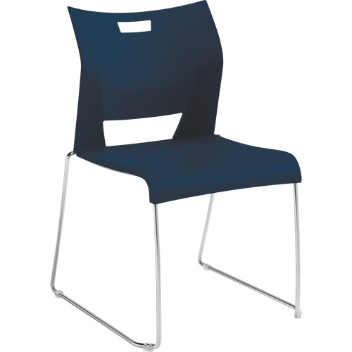Chaise de formation sans bras Duet, Plastique, Hauteur 33-1/4", Capacit&eacute; 350 lb, Bleu Dufferin Supply