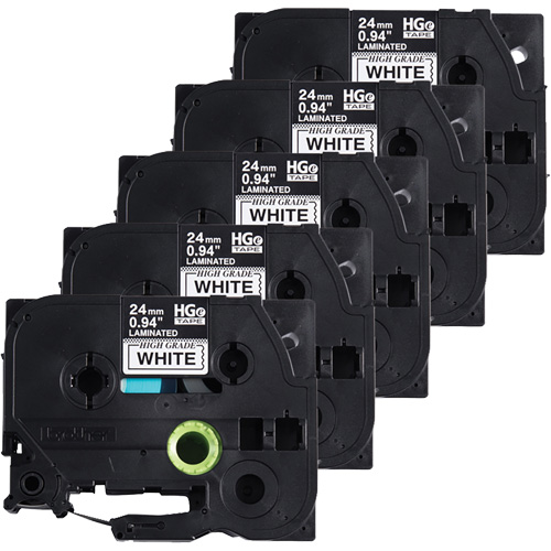 Ruban lamin&eacute;, 24 mm x 8 m, Noir sur blanc Dufferin Supply