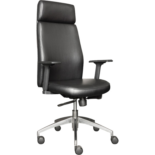 Activ Series High Back Executive Chair, Polyurethane/Vinyl, Black, 275 lbs. Capacity Dufferin Supply